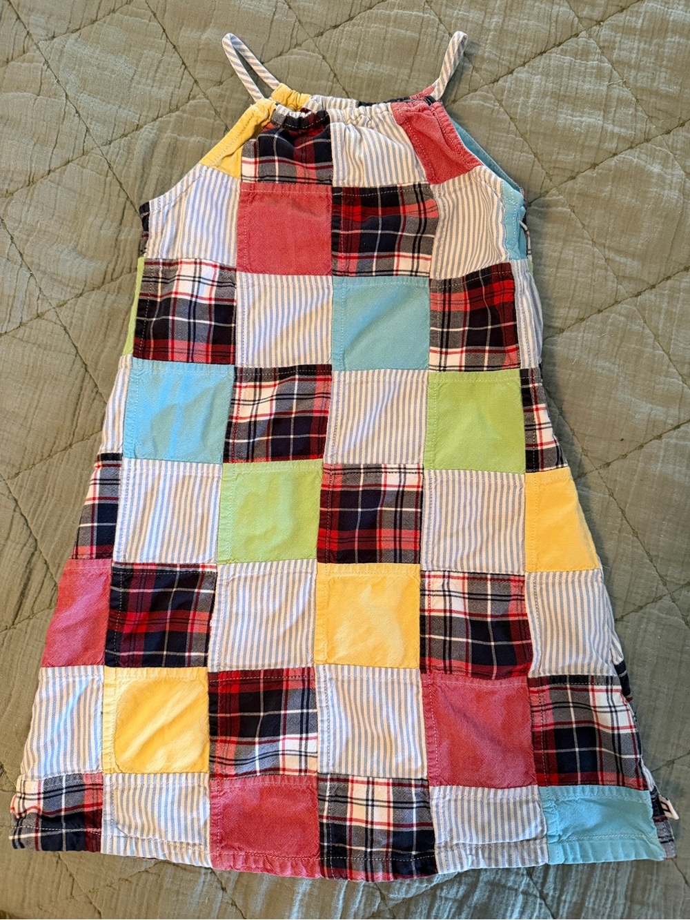 Girls Multi-Color Patchwork Cotton Sundress Pajamas
